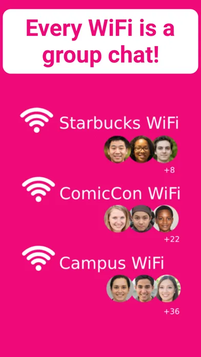 Klak: shared WiFi group chat應用截圖