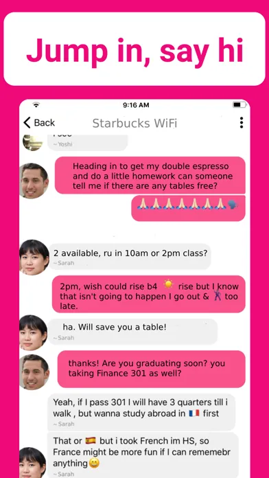 Klak: shared WiFi group chat應用截圖