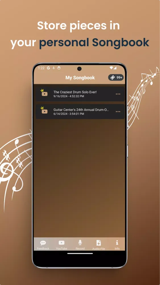 Zrzuty ekranu Drum2Notes