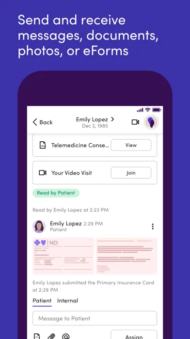 Zrzuty ekranu Klara – Patient communication