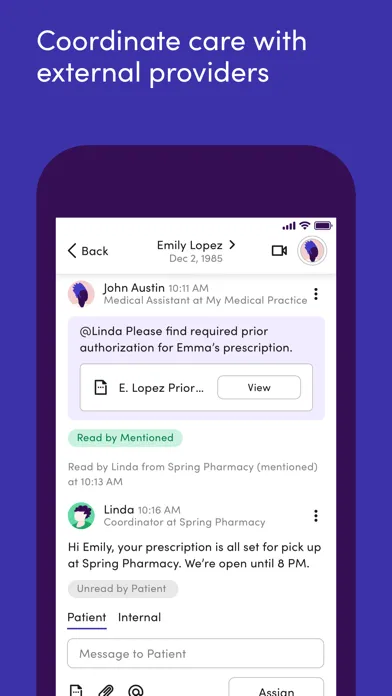 Zrzuty ekranu Klara – Patient communication