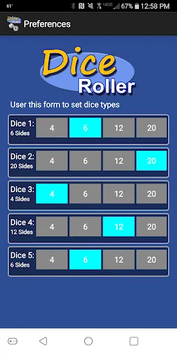 Dice Roller Simulator Screenshots