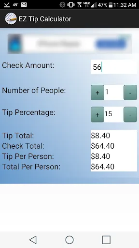 EZ Tip Calculator Screenshots