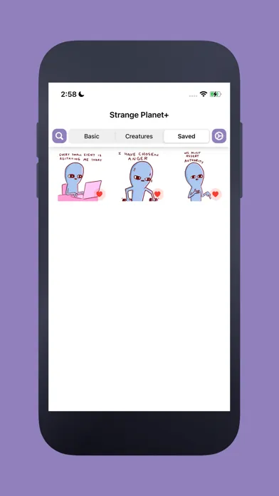 Zrzuty ekranu Strange Planet Stickers