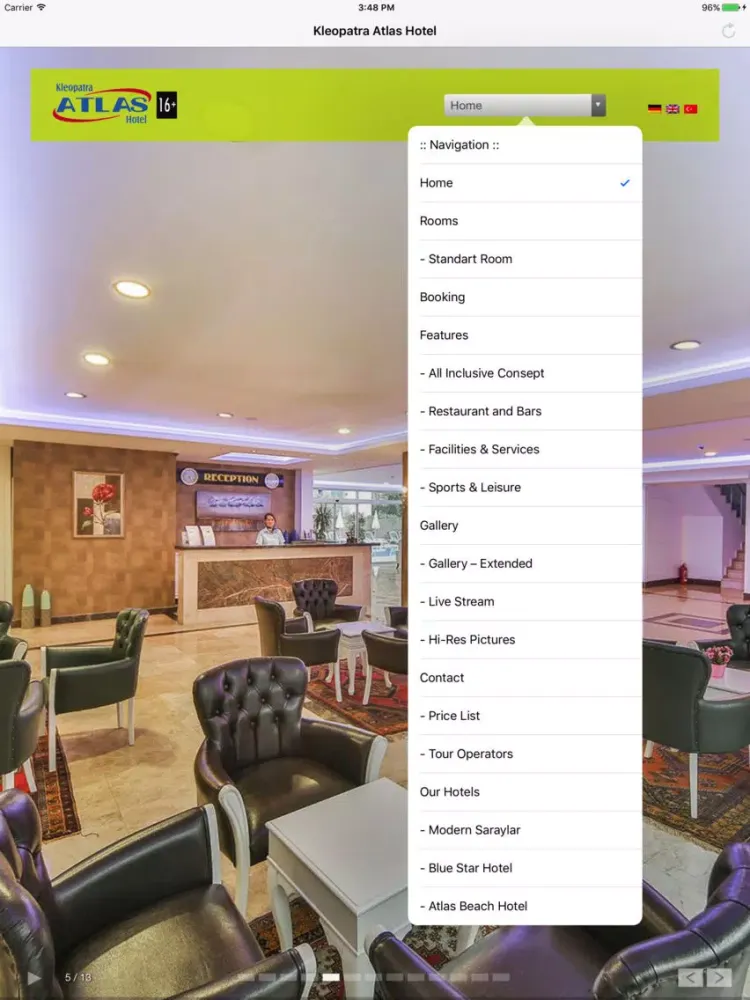 Kleopatra Atlas Hotel iPad 應用截圖