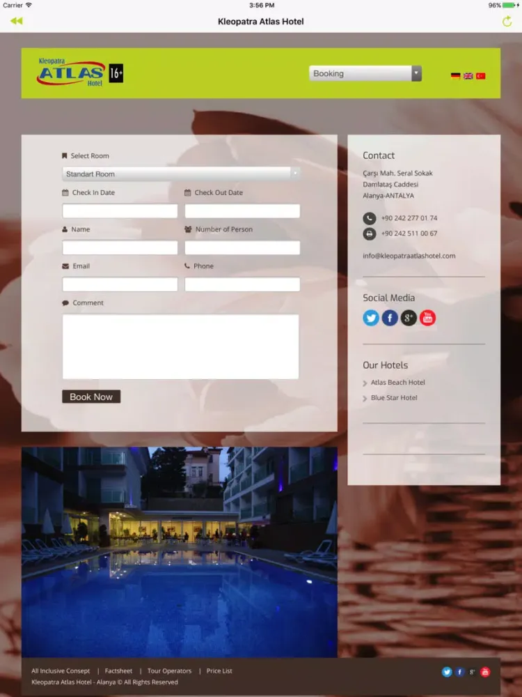 Kleopatra Atlas Hotel iPad 應用截圖