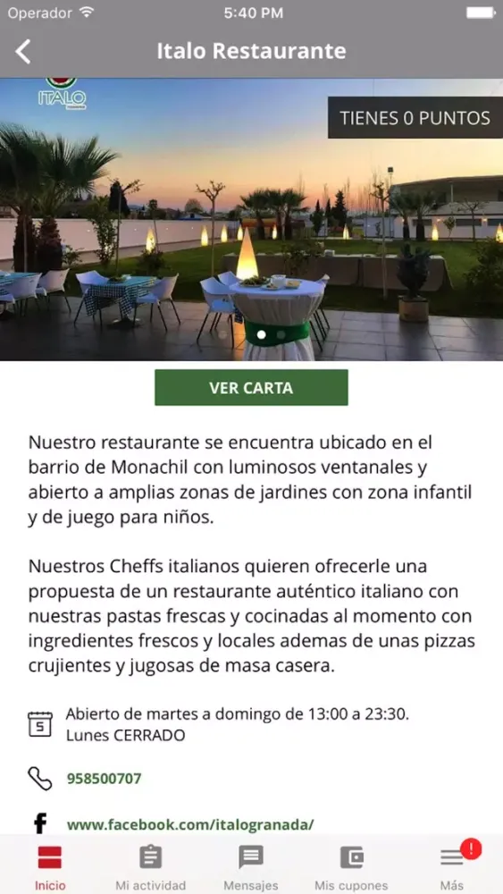 Capturas de pantalla de Italo Restaurante