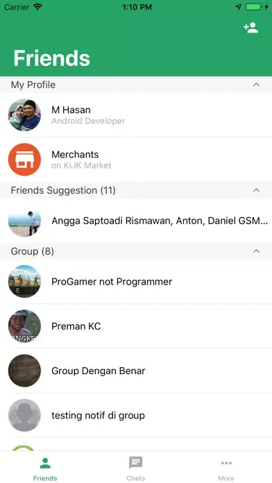 Ảnh chụp màn hình của KLIK Chat