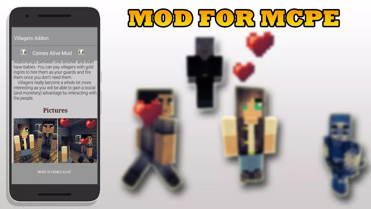 Addon Villagers Come Alive for MCPE應用截圖