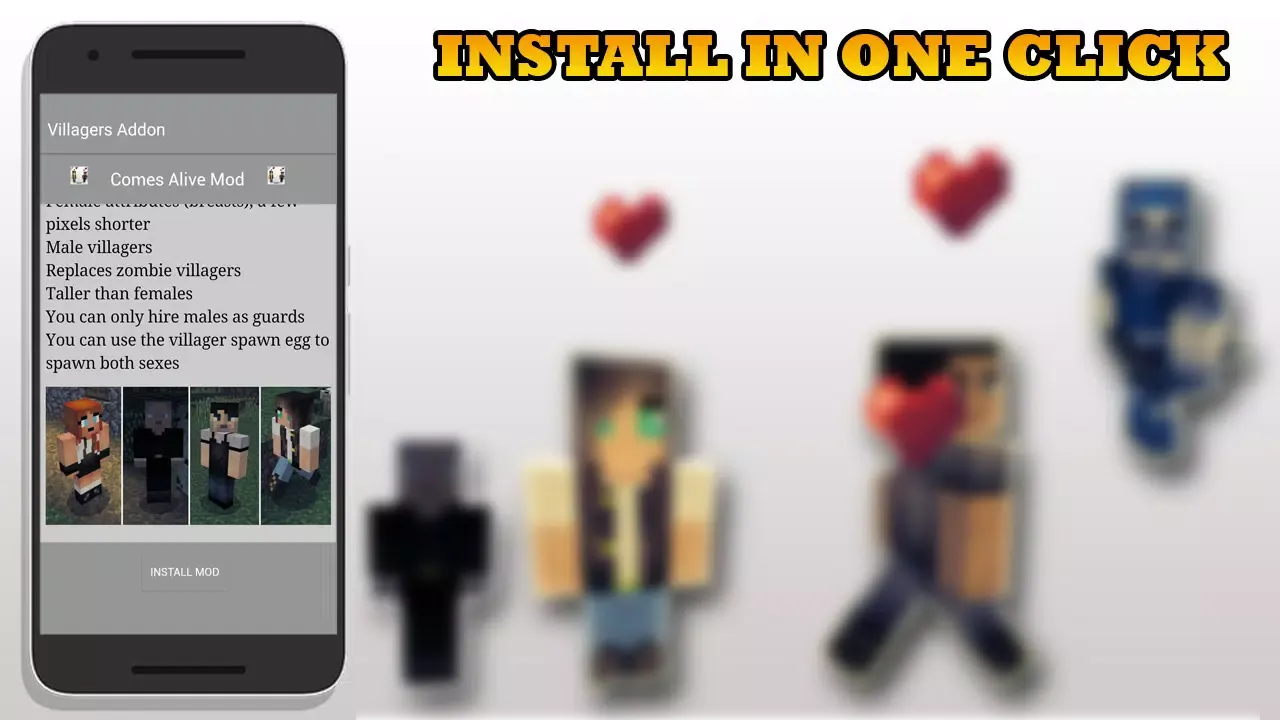 Addon Villagers Come Alive for MCPE應用截圖