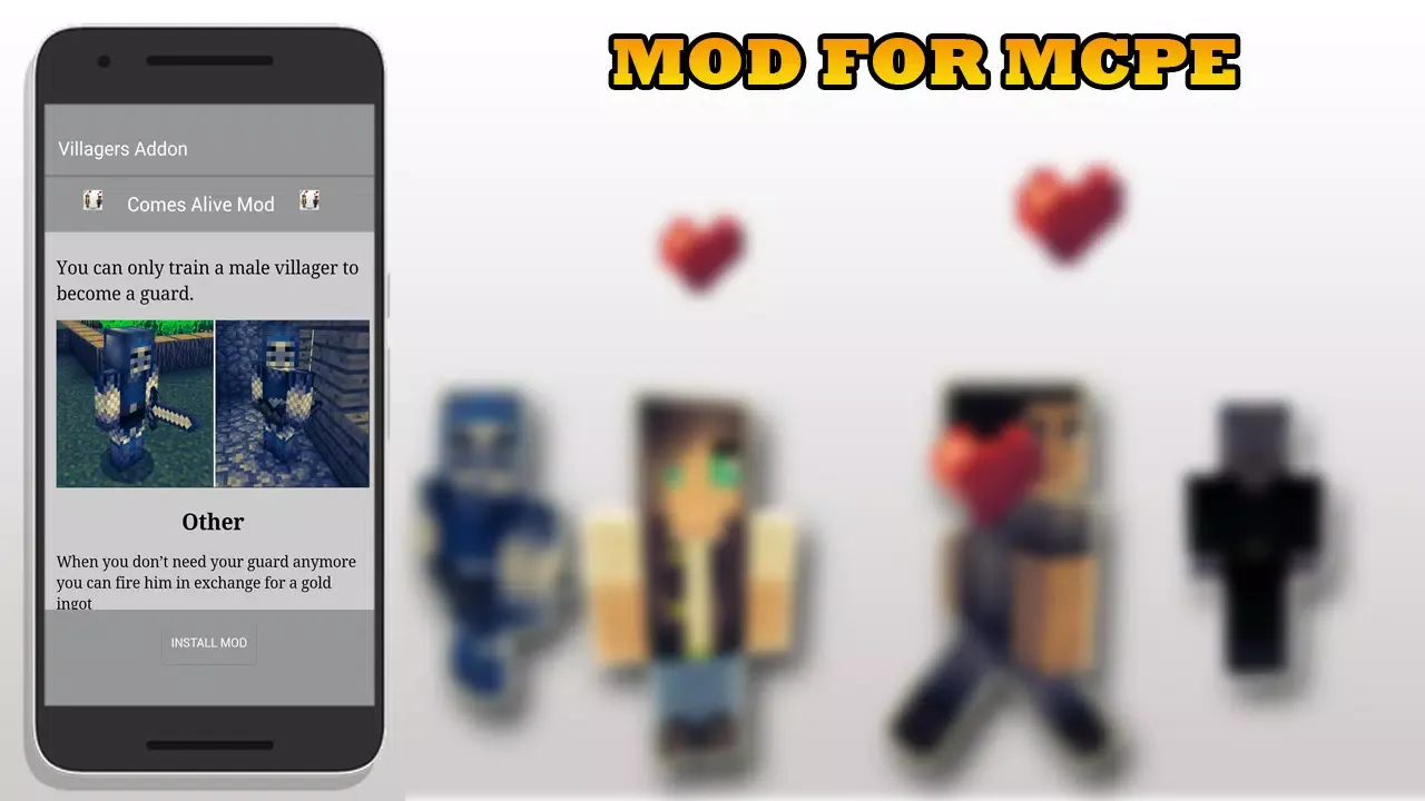 Addon Villagers Come Alive for MCPE應用截圖
