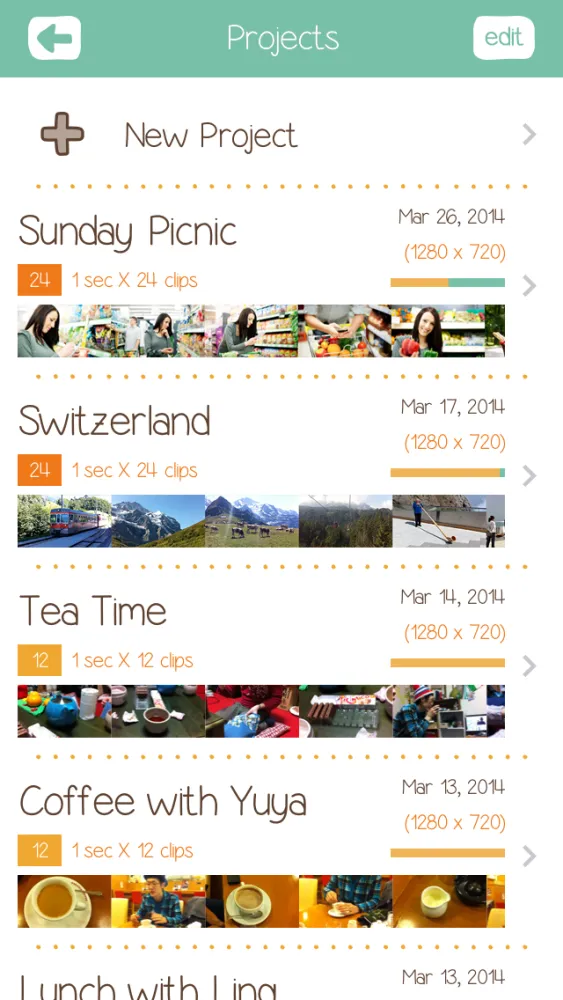 Скриншоты Vignette - Combine video clips to make fun movies synched to music