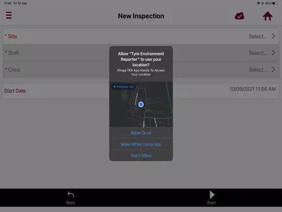 Zrzuty ekranu Tyres Environment Reporter iPad 