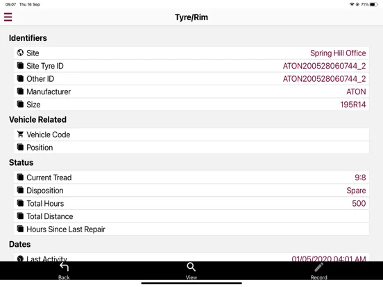 Klinge Total Tyre Control iPad  स्क्रीनशॉट