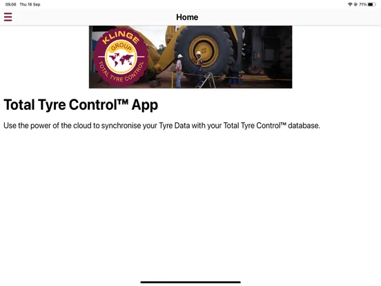 Klinge Total Tyre Control iPad  स्क्रीनशॉट