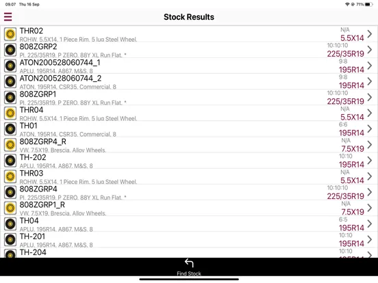 Klinge Total Tyre Control iPad  स्क्रीनशॉट
