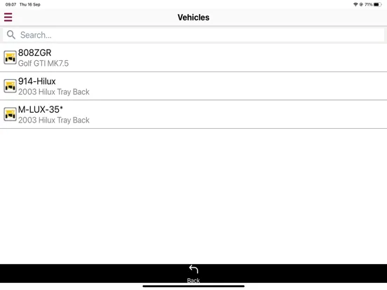 Klinge Total Tyre Control iPad  स्क्रीनशॉट