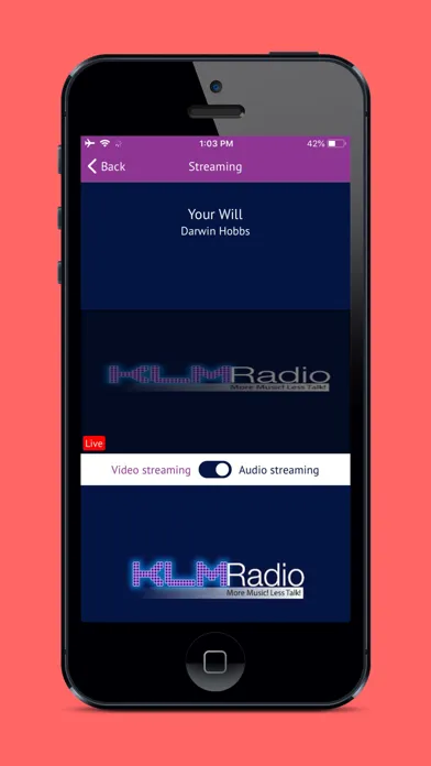 Zrzuty ekranu KLM Radio