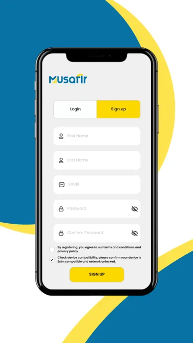 Capturas de tela do Musafir eSIM