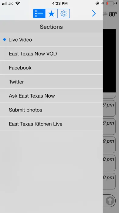 Tangkapan skrin East Texas Now
