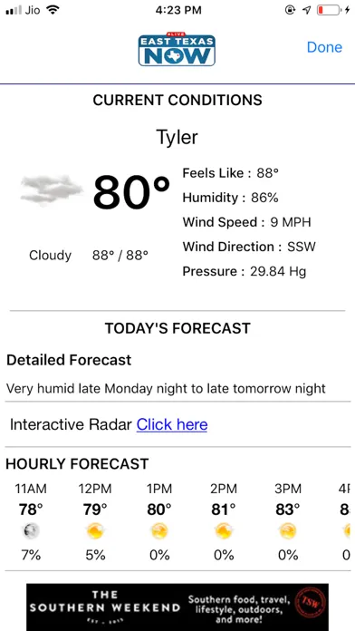 Tangkapan skrin East Texas Now