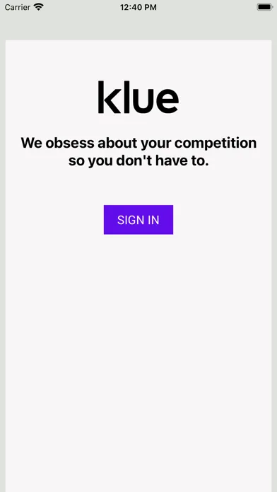 Klue - Competitive Enablement Screenshots