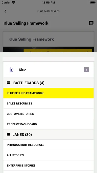 Klue - Competitive Enablement Screenshots