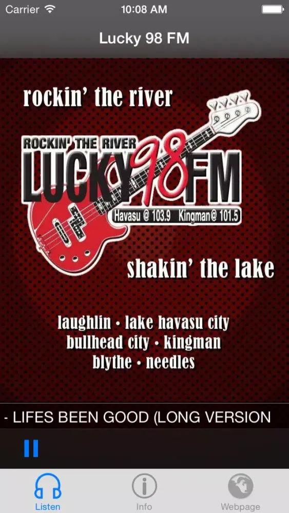 Captures d'écran de Lucky 98 FM