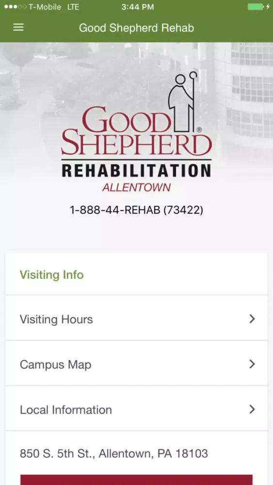 Capturas de tela do Good Shepherd Rehabilitation Hospital: Allentown