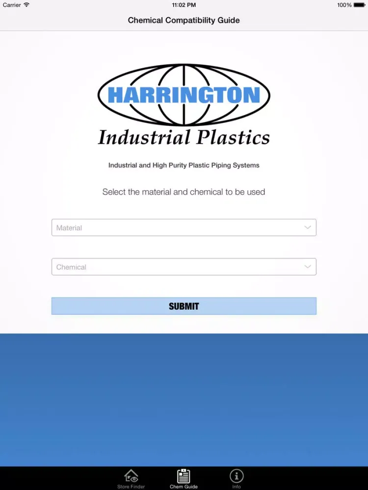 Скриншоты Harrington Chemical Guide for Piping Systems iPad 