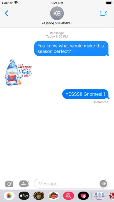 Capturas de tela do Gnome Winter Stickers 2024