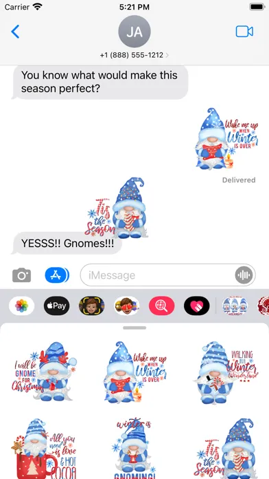 Capturas de tela do Gnome Winter Stickers 2024