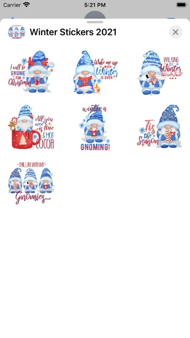 Capturas de tela do Gnome Winter Stickers 2024
