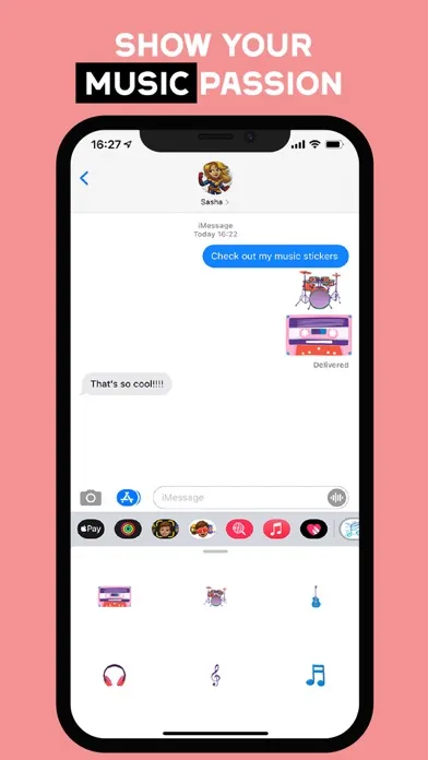 Music Stickers for iMessages应用截图