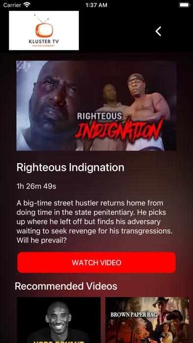 Tangkapan layar KlusterTV