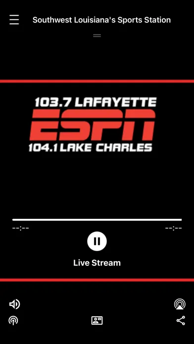 ภาพหน้าจอของ ESPN 103.7 Lafayette