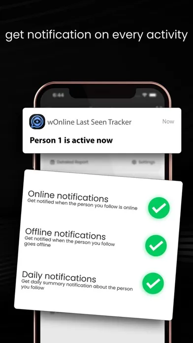 wOnline Last Seen Tracker Screenshots