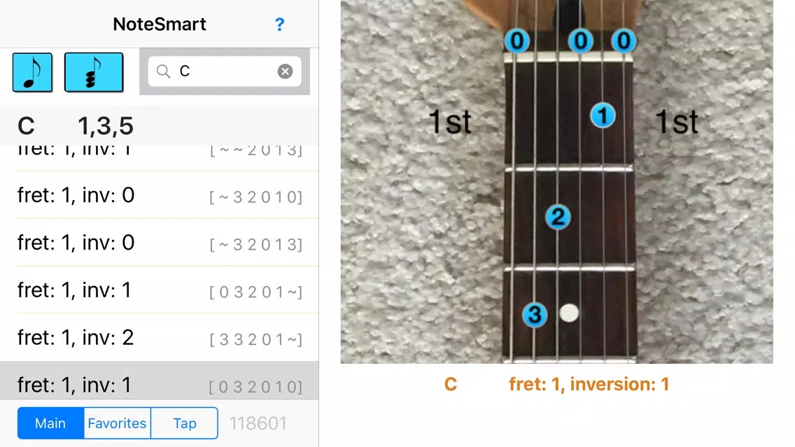 NoteSmart, 118,000 Guitar Chords應用截圖