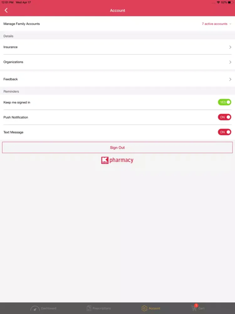 Kmart Pharmacy App for iPhone iPad  Screenshots