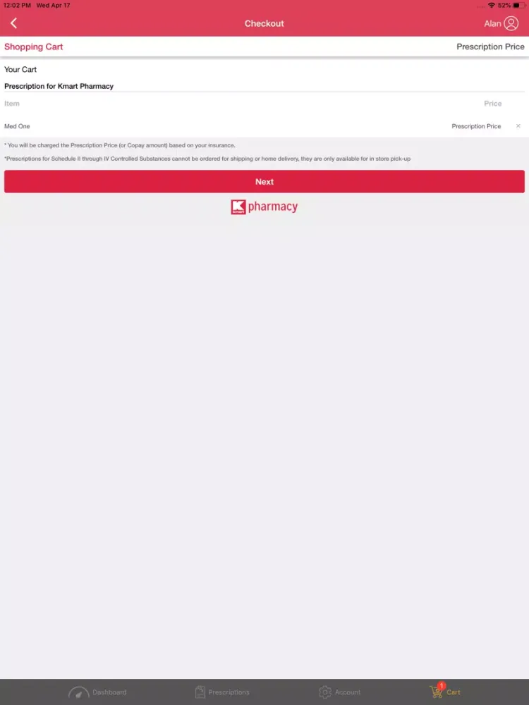 Kmart Pharmacy App for iPhone iPad  Screenshots