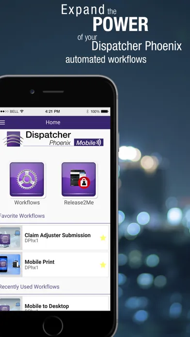 Capturas de tela do Dispatcher Phoenix Mobile