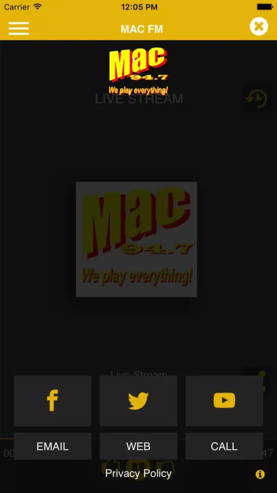 Tangkapan layar MAC FM KMCN