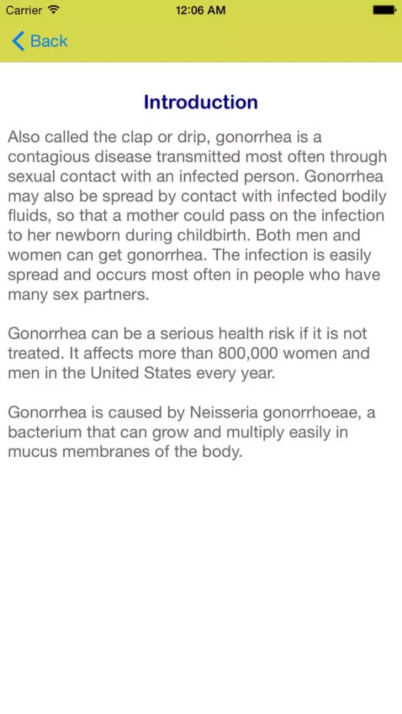 Sexually Transmitted Diseases Free سکرین شاٹس