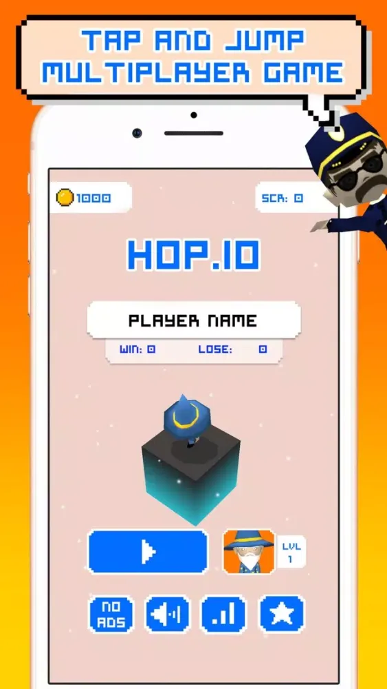 Tangkapan skrin Hop.io - Tap n Jump
