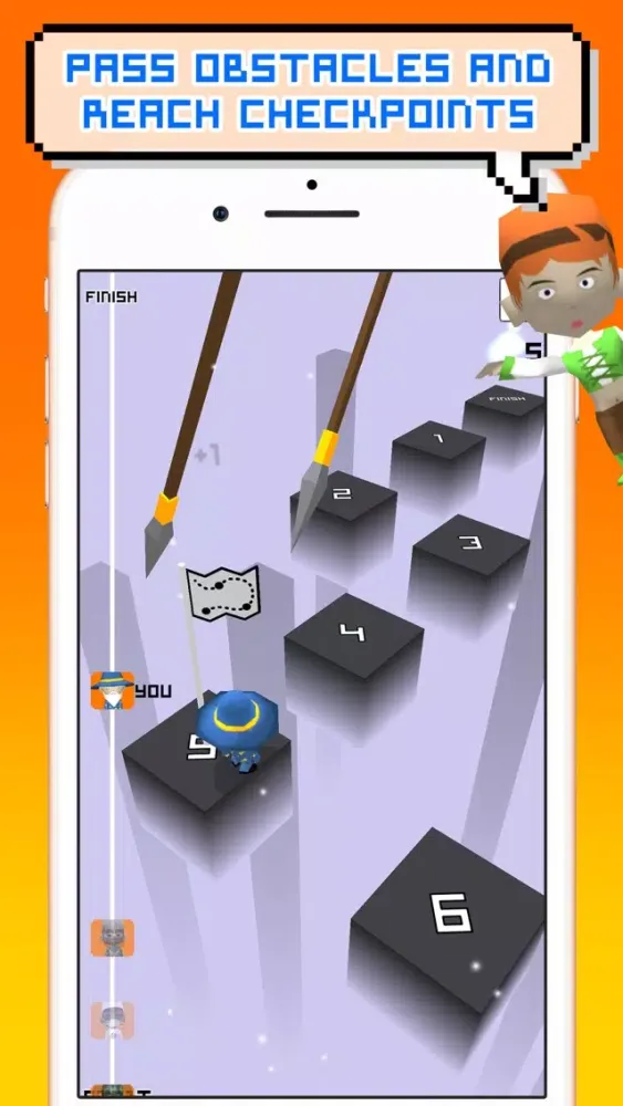 Tangkapan skrin Hop.io - Tap n Jump