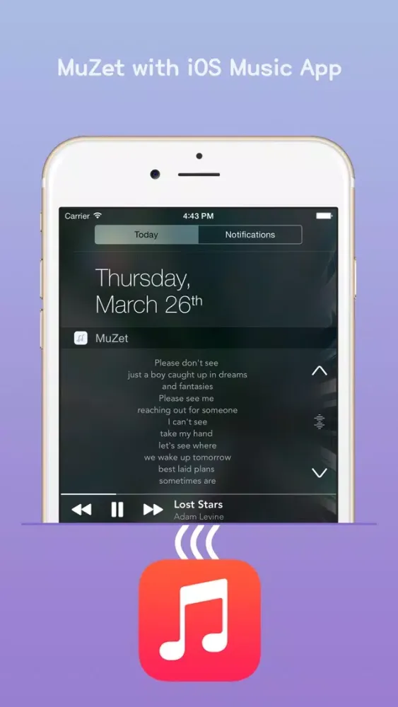 Tangkapan layar MuZet - Lyrics Widget