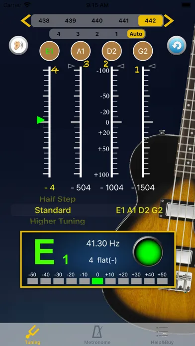 BassTuner - Tuner Bass Guitar स्क्रीनशॉट