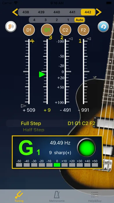 BassTuner - Tuner Bass Guitar स्क्रीनशॉट