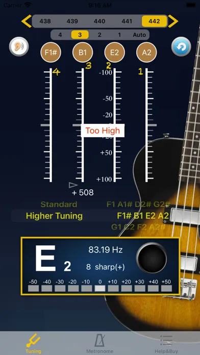 BassTuner - Tuner Bass Guitar स्क्रीनशॉट