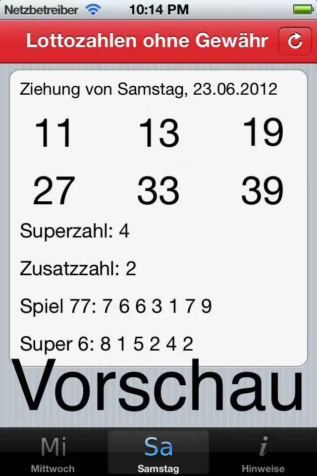 Lotto Plus Gratis Lottozahlen App应用截图